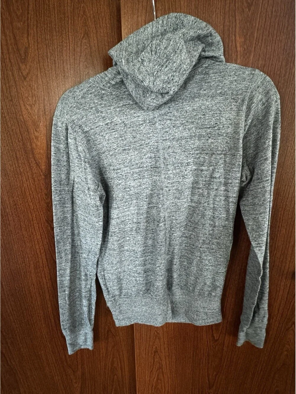 Nike Womens S “Gym Vintage” Hoodie Carbon Heather Just Do It Swoosh 823701-091